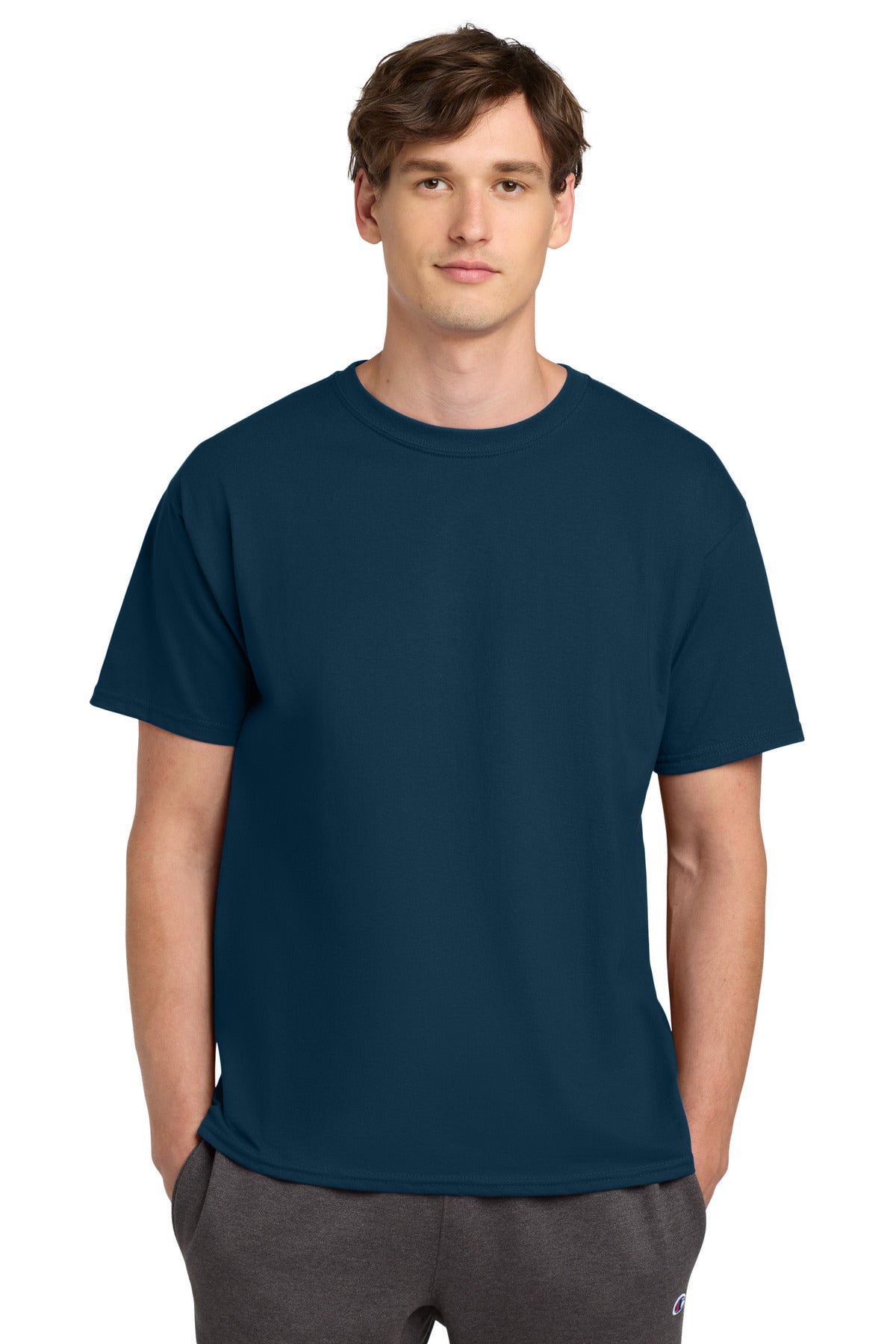Custom logo Champion ®  Heritage 6-Oz. Jersey Tee T425 in Late Night Blue