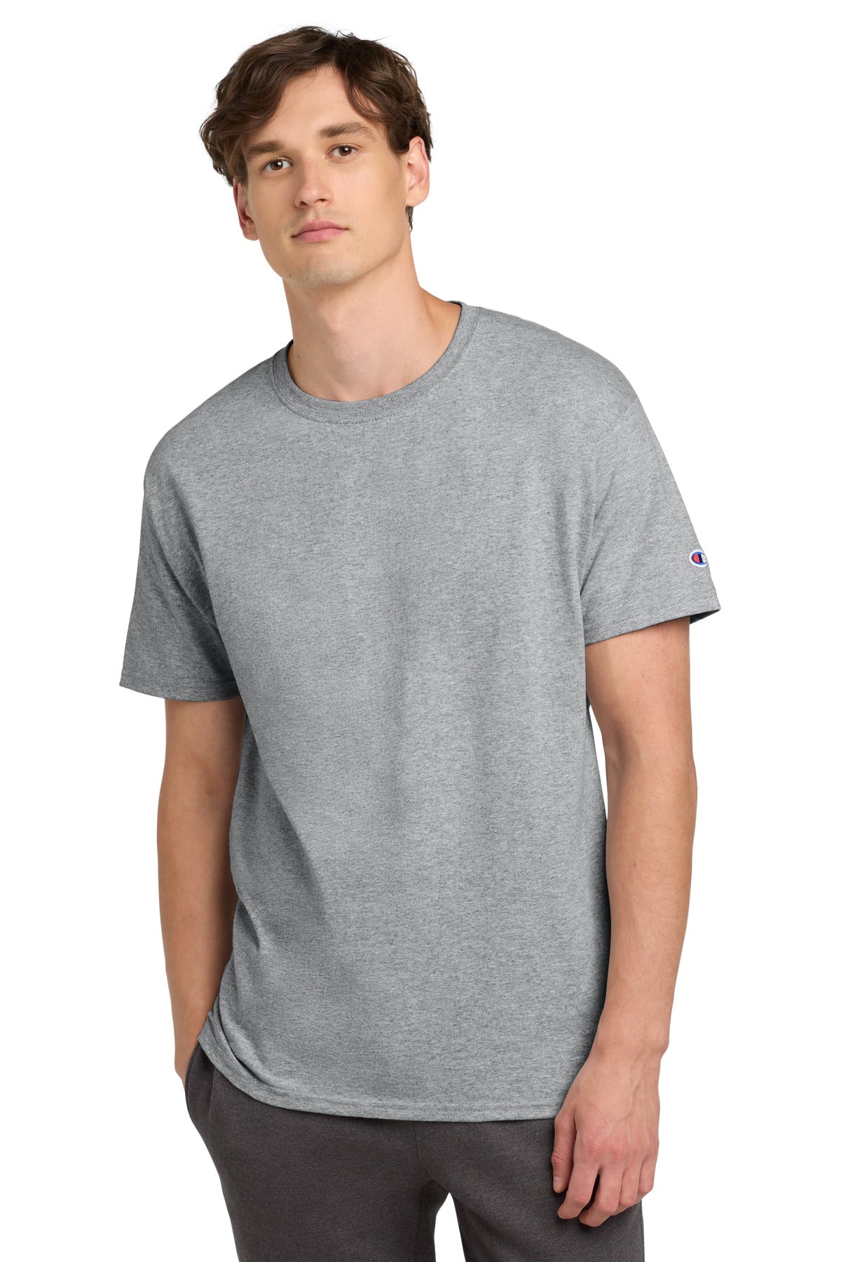 Custom logo Champion ®  Heritage 6-Oz. Jersey Tee T425 in Light Steel