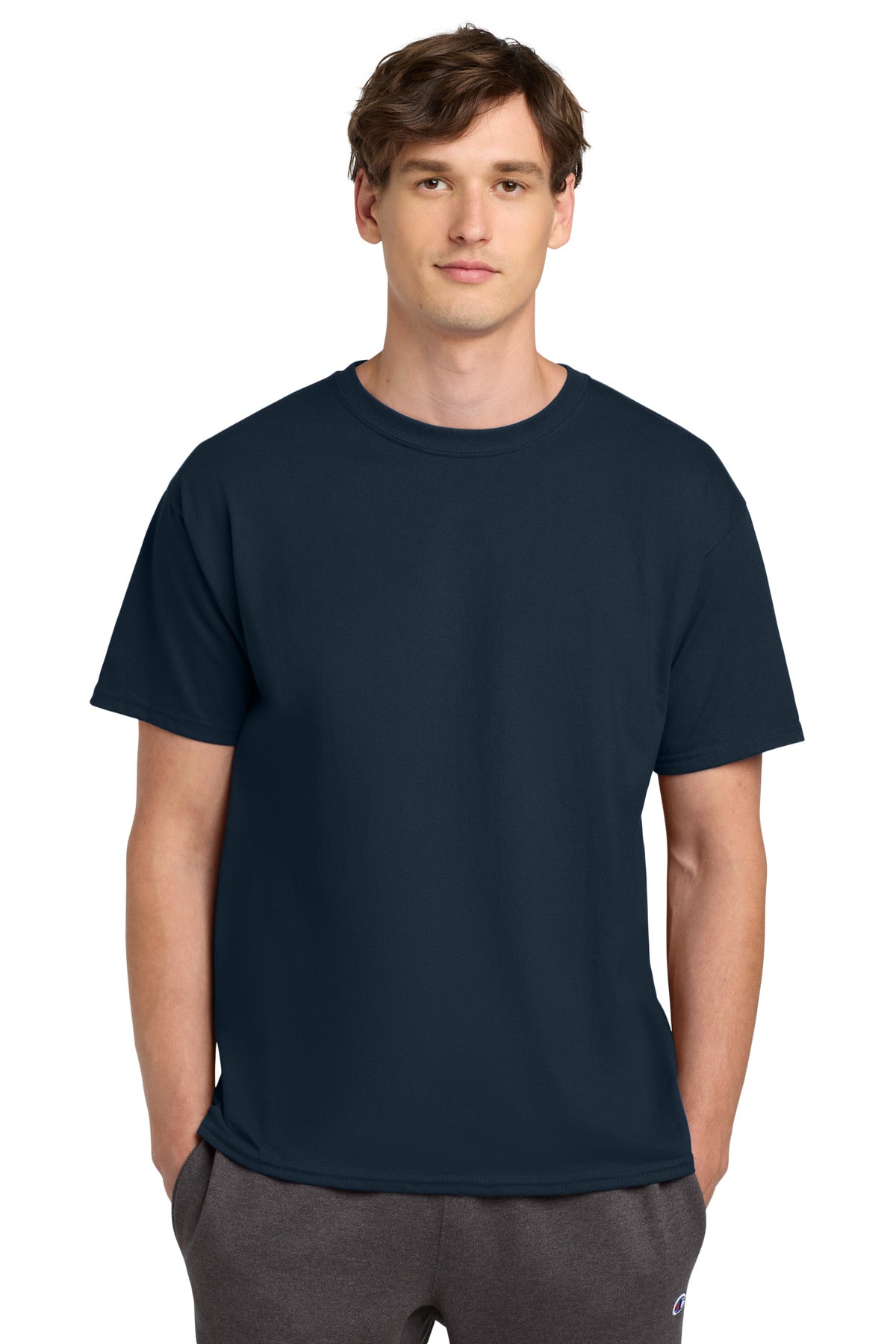 Custom logo Champion ®  Heritage 6-Oz. Jersey Tee T425 in Navy