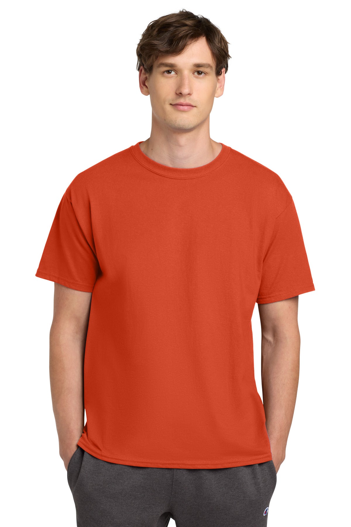 Custom logo Champion ®  Heritage 6-Oz. Jersey Tee T425 in Orange