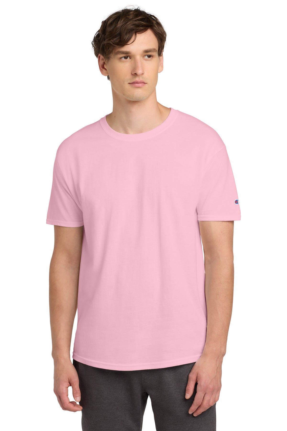 Custom logo Champion ®  Heritage 6-Oz. Jersey Tee T425 in Pink Candy