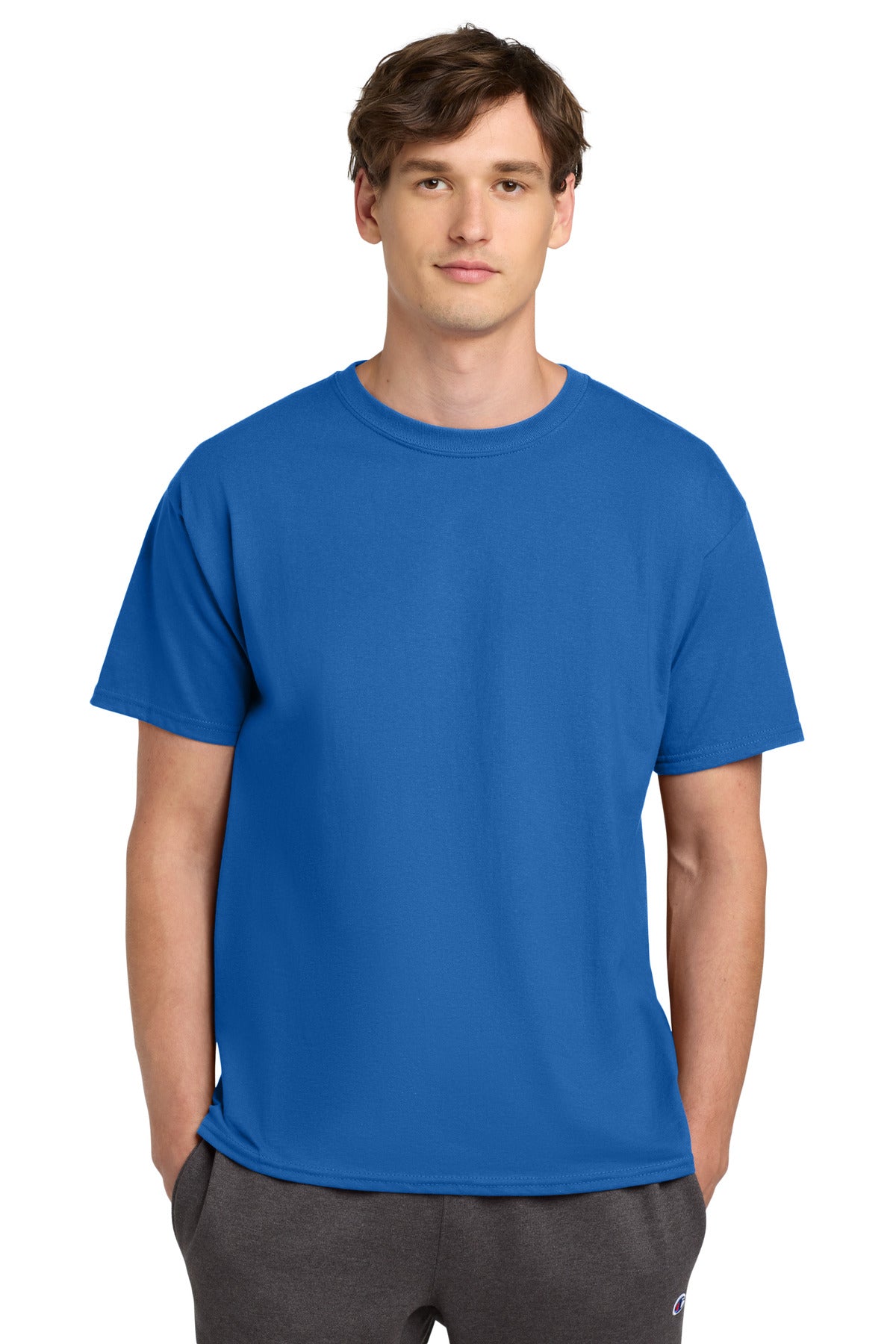 Custom logo Champion ®  Heritage 6-Oz. Jersey Tee T425 in Royal Blue