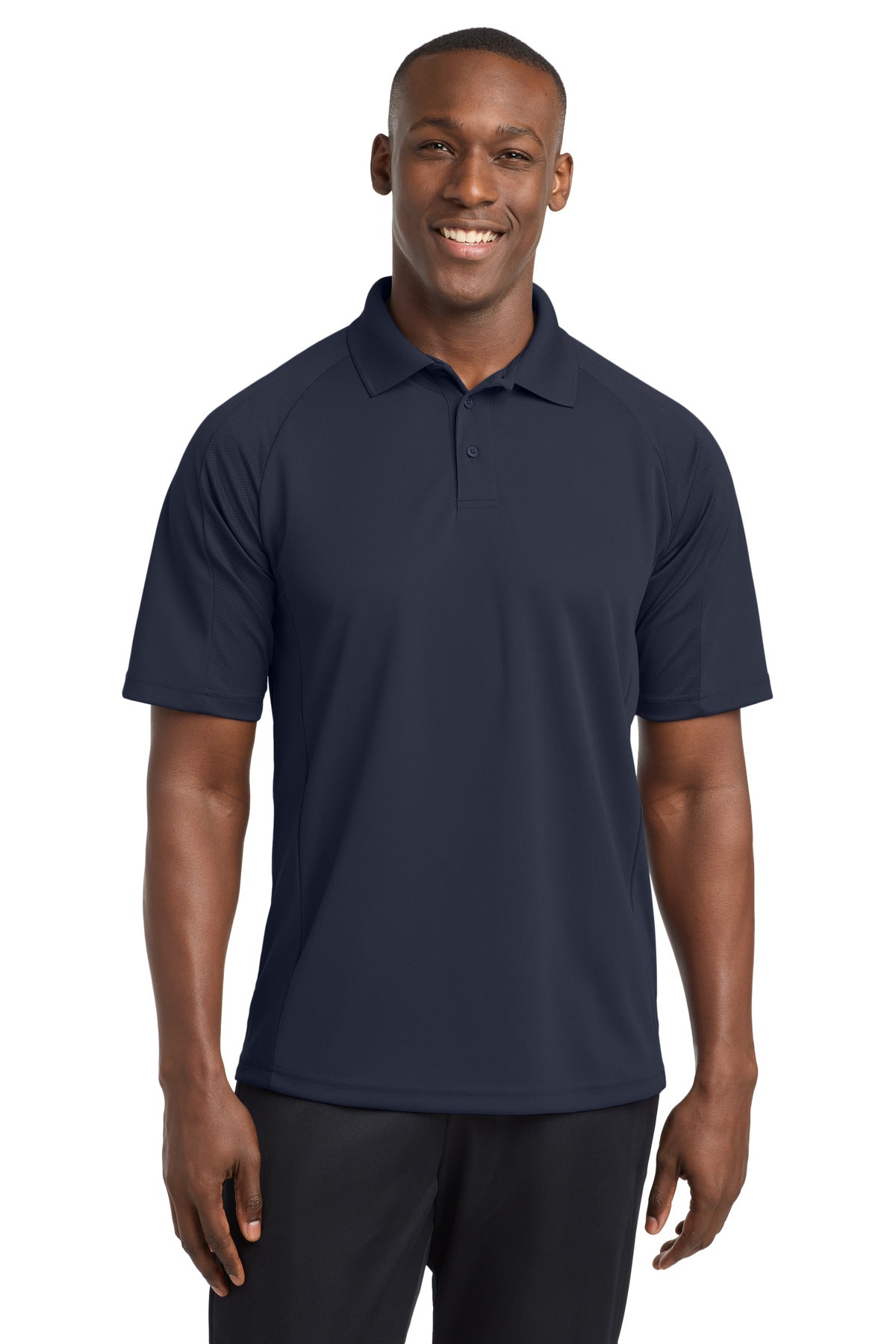 Custom logo Sport-Tek® Dri-Mesh® Pro Polo. T474 in Navy