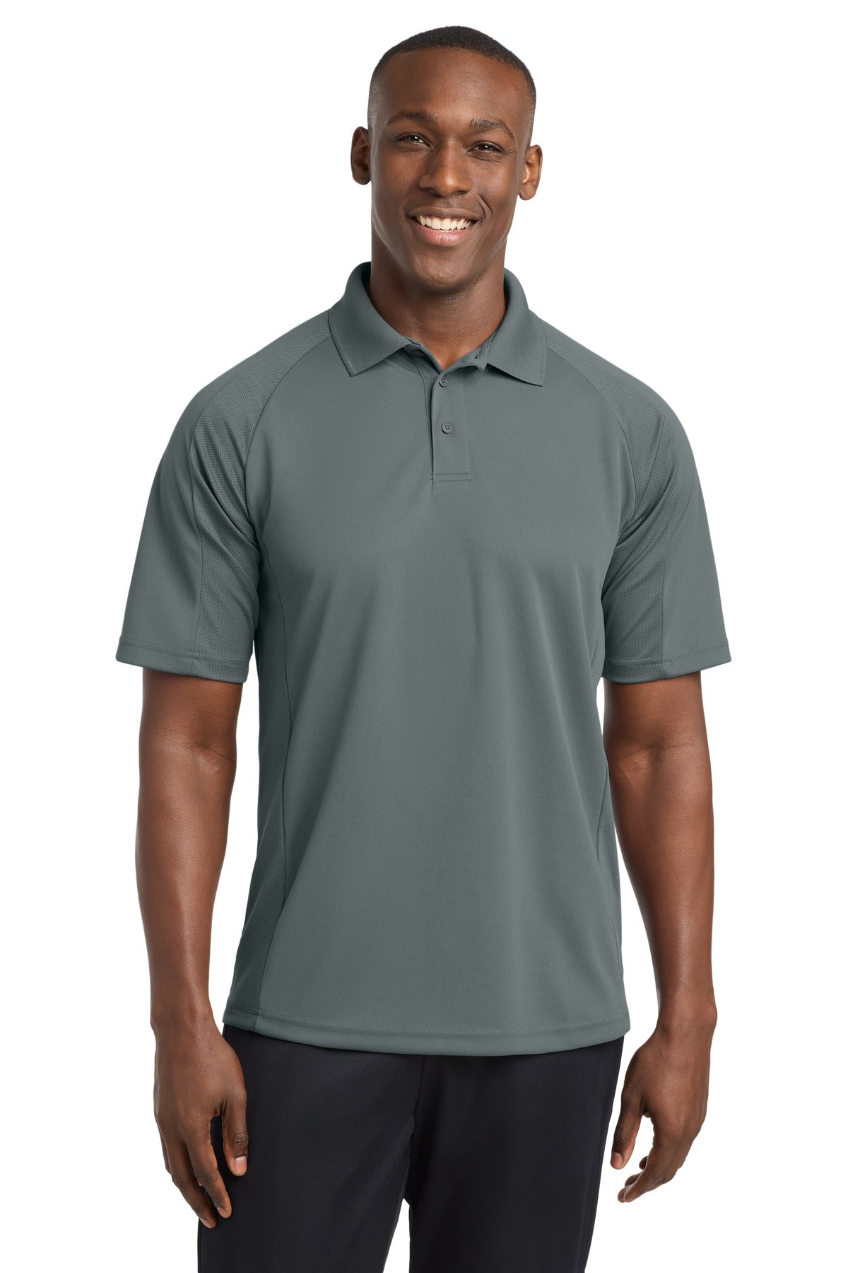Custom logo Sport-Tek® Dri-Mesh® Pro Polo. T474 in Steel