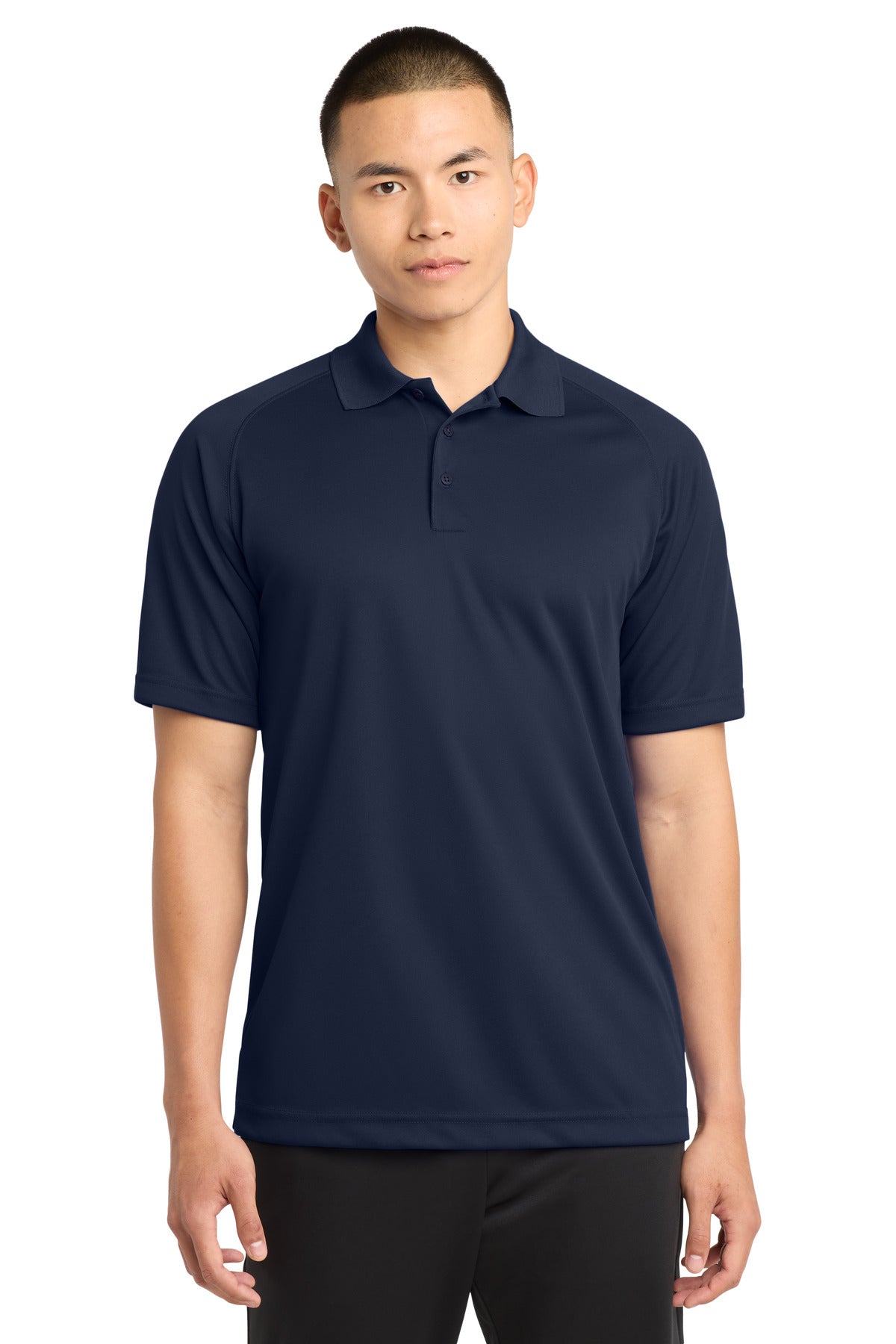 Custom logo Sport-Tek® Dry Zone® Raglan Polo. T475 in True Navy