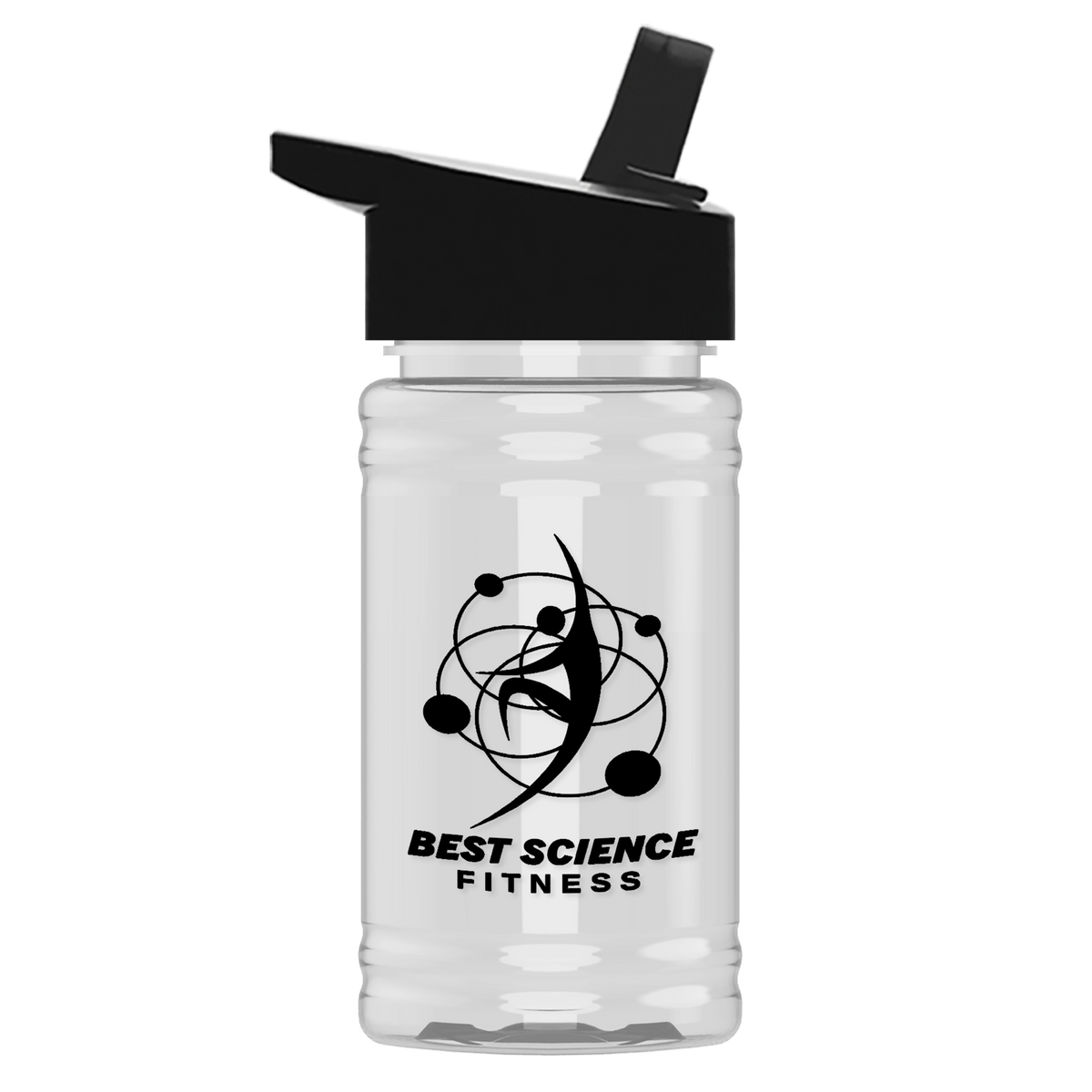 Custom logo Mini Bottle with Flip-Straw Lid - 16 oz.