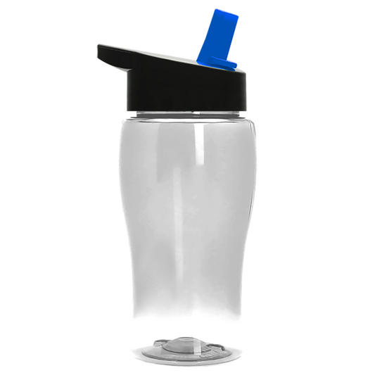 Poly+ Jr. Transparent Bottle with Flip-Straw Lid - 18 oz.