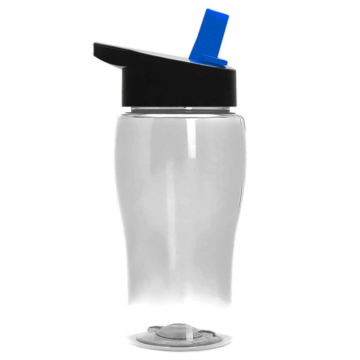 Custom logo Poly+ Jr. Transparent Bottle with Flip-Straw Lid - 18 oz.