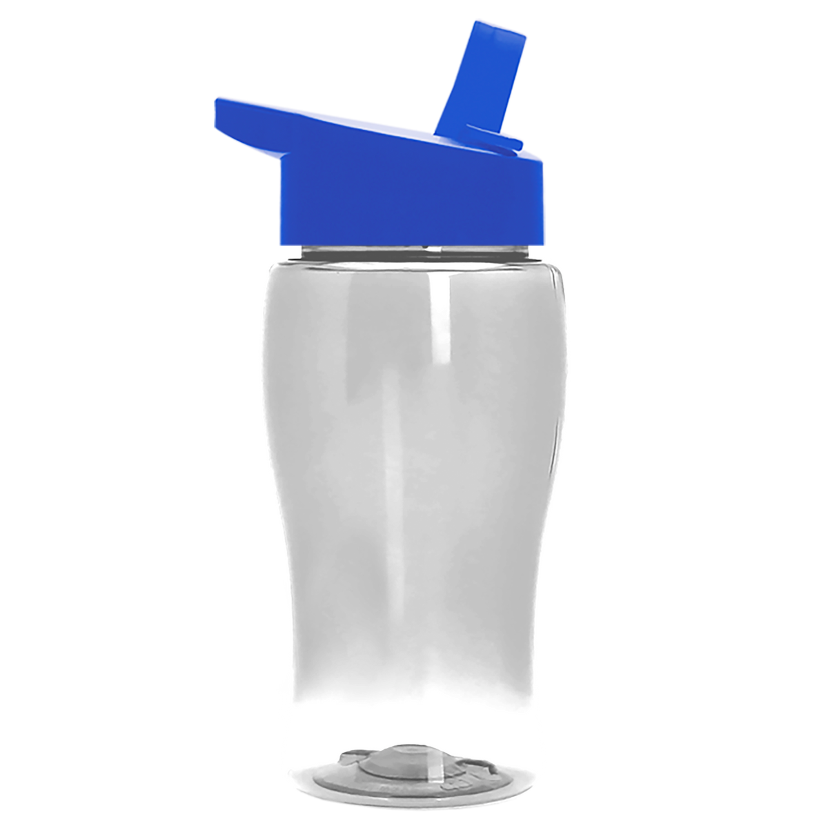 Custom logo Poly+ Jr. Transparent Bottle with Flip-Straw Lid - 18 oz.