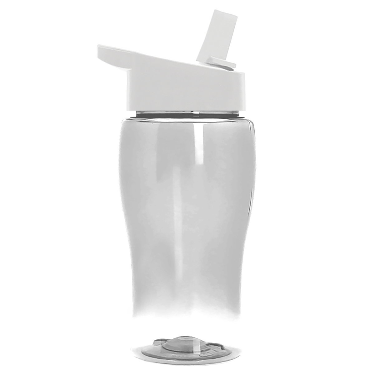 Custom logo Poly+ Jr. Transparent Bottle with Flip-Straw Lid - 18 oz.