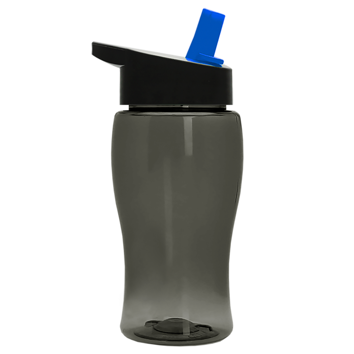 Custom logo Poly+ Jr. Transparent Bottle with Flip-Straw Lid - 18 oz.