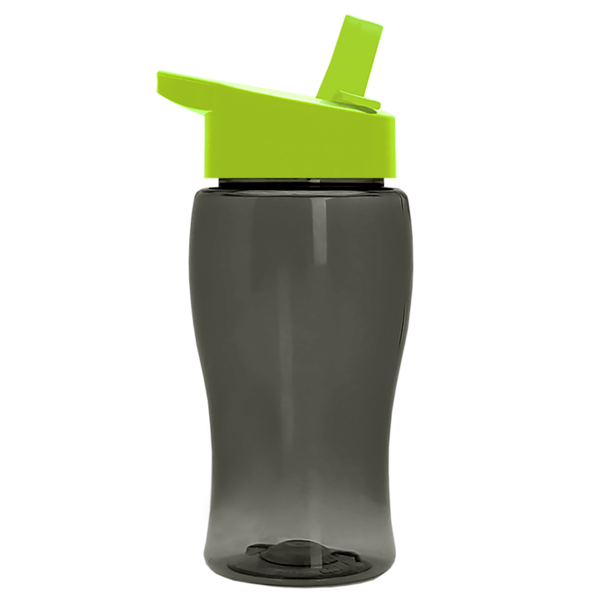 Custom logo Poly+ Jr. Transparent Bottle with Flip-Straw Lid - 18 oz.