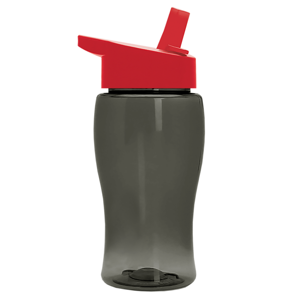 Custom logo Poly+ Jr. Transparent Bottle with Flip-Straw Lid - 18 oz.