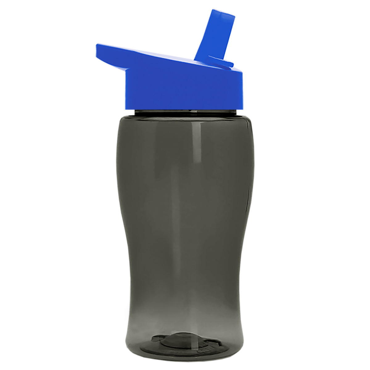 Custom logo Poly+ Jr. Transparent Bottle with Flip-Straw Lid - 18 oz.