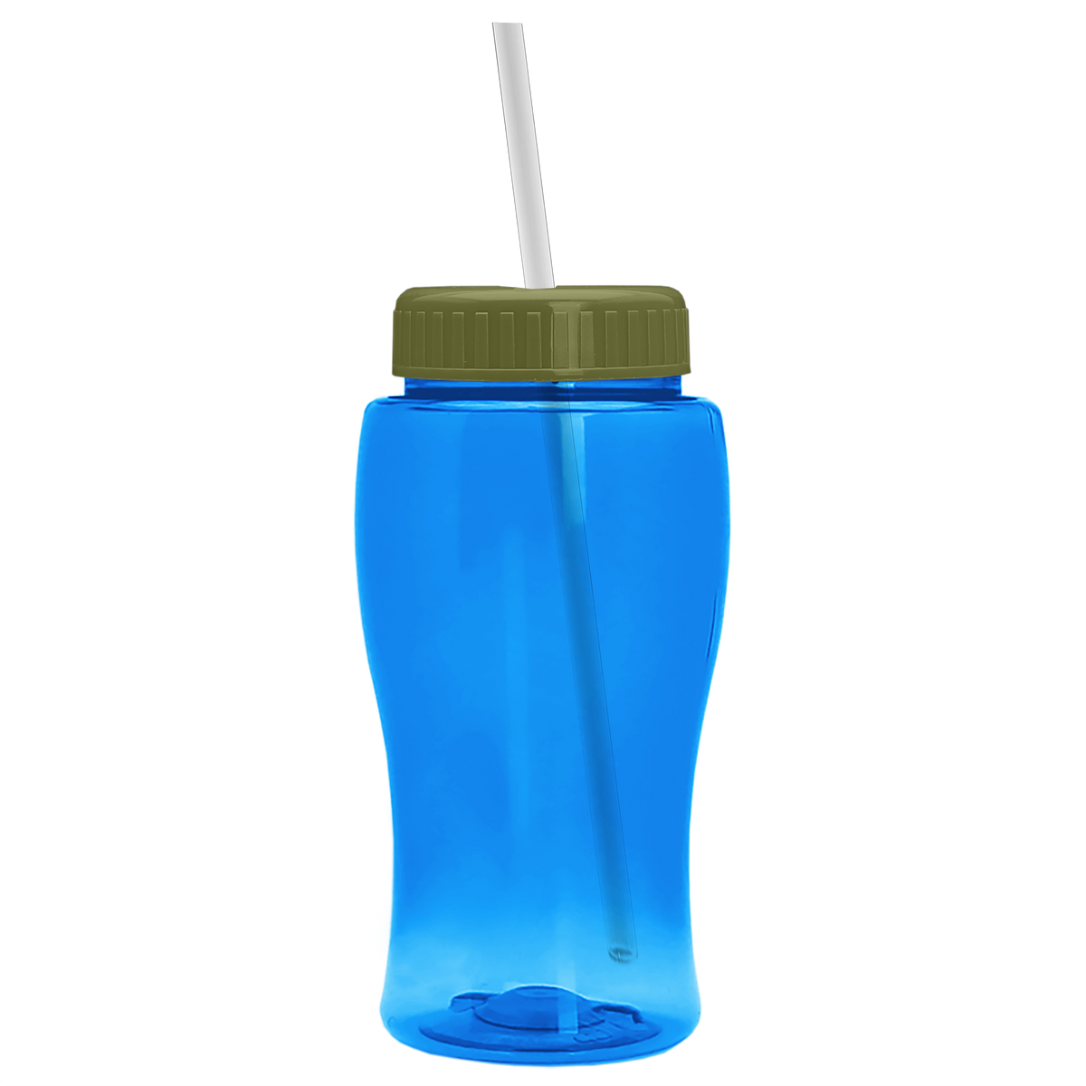 Custom logo Poly+ Jr. Bottle with Straw Lid - 18 oz.