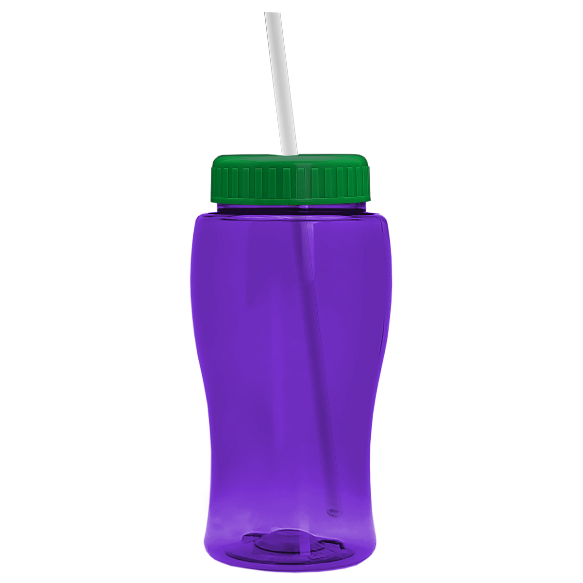 Custom logo Poly+ Jr. Bottle with Straw Lid - 18 oz.
