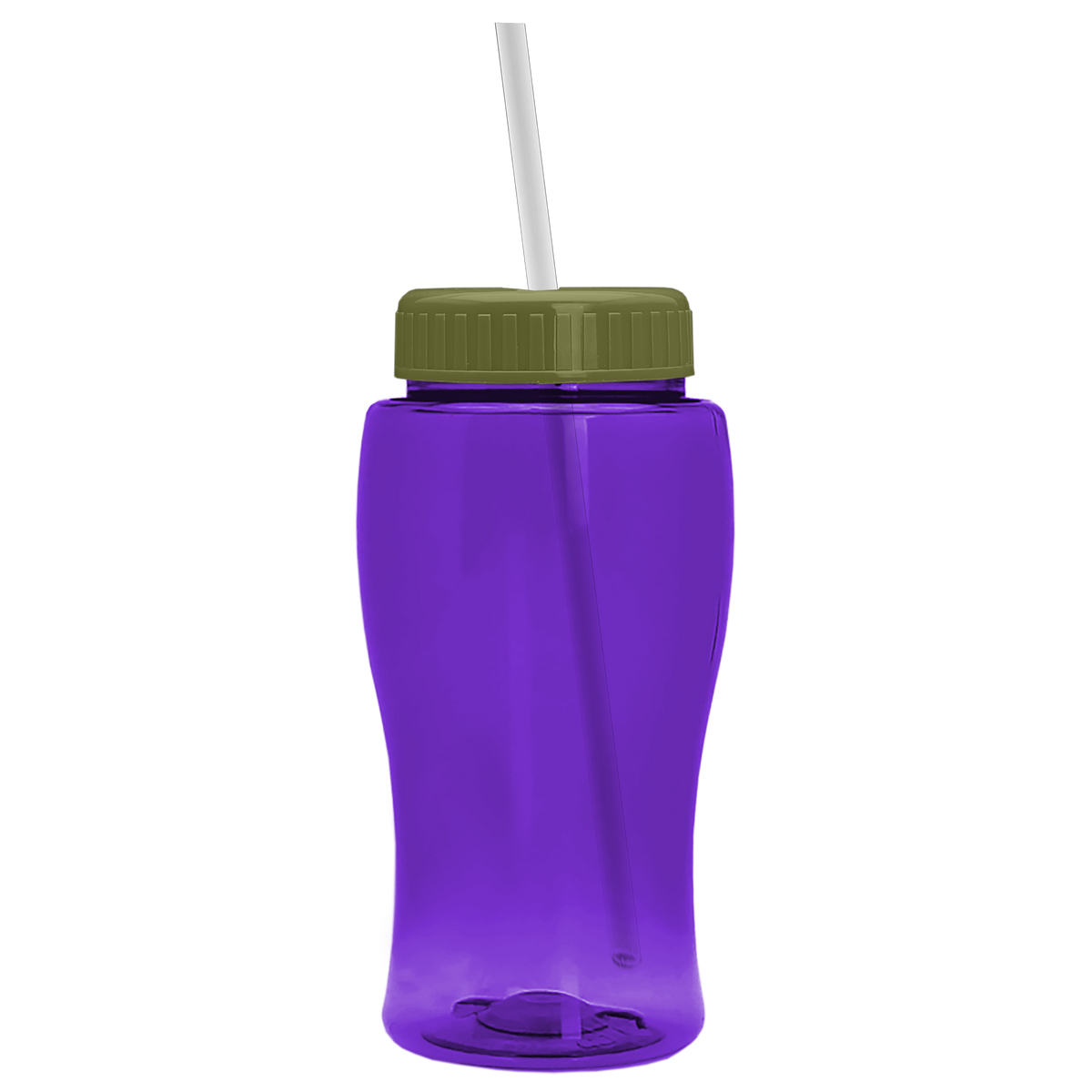 Custom logo Poly+ Jr. Bottle with Straw Lid - 18 oz.