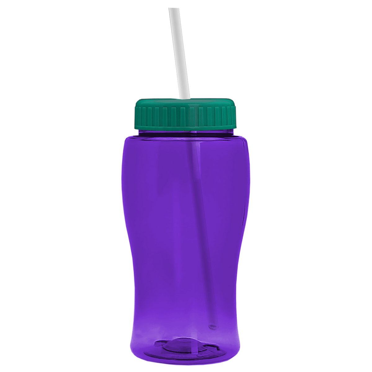 Custom logo Poly+ Jr. Bottle with Straw Lid - 18 oz.