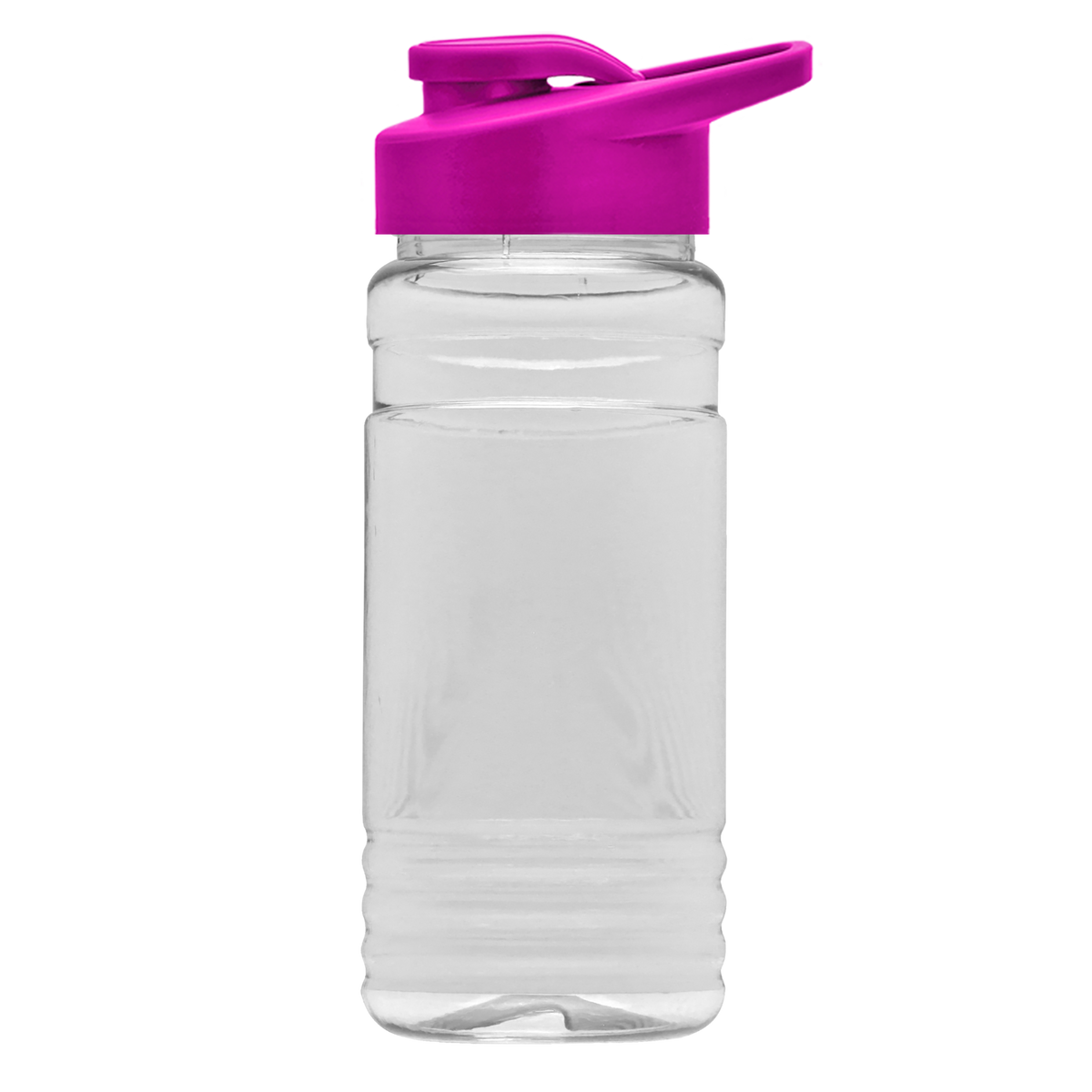 Custom logo Clear Bottle with Drink-Thru Lid - 20 oz.