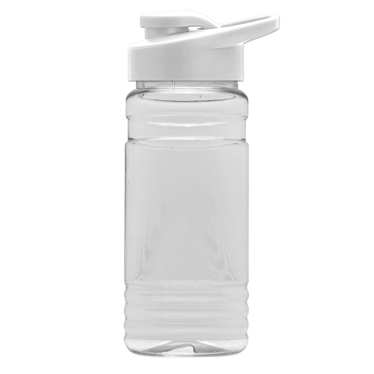 Custom logo Clear Bottle with Drink-Thru Lid - 20 oz.