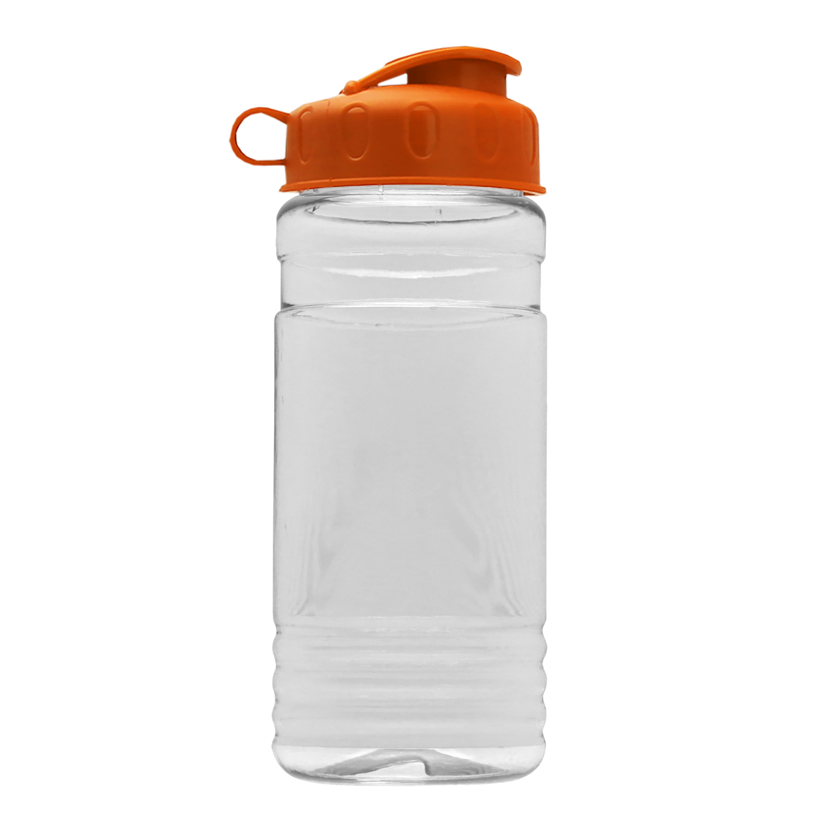 Custom logo Clear Bottle with Flip Lid - 20 oz.