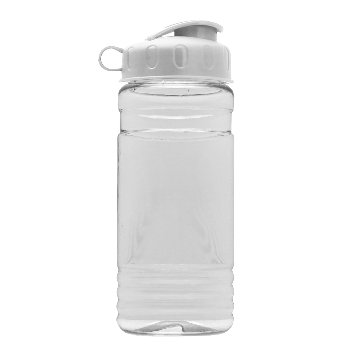 Custom logo Clear Bottle with Flip Lid - 20 oz.