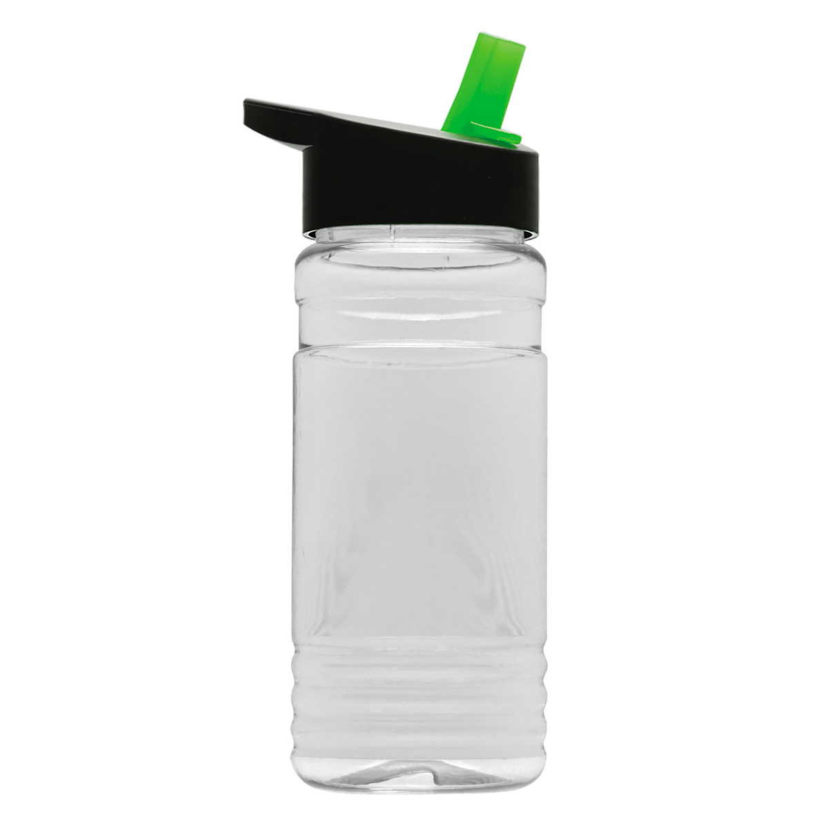 Custom logo Clear Bottle with Flip-Straw Lid - 20 oz.