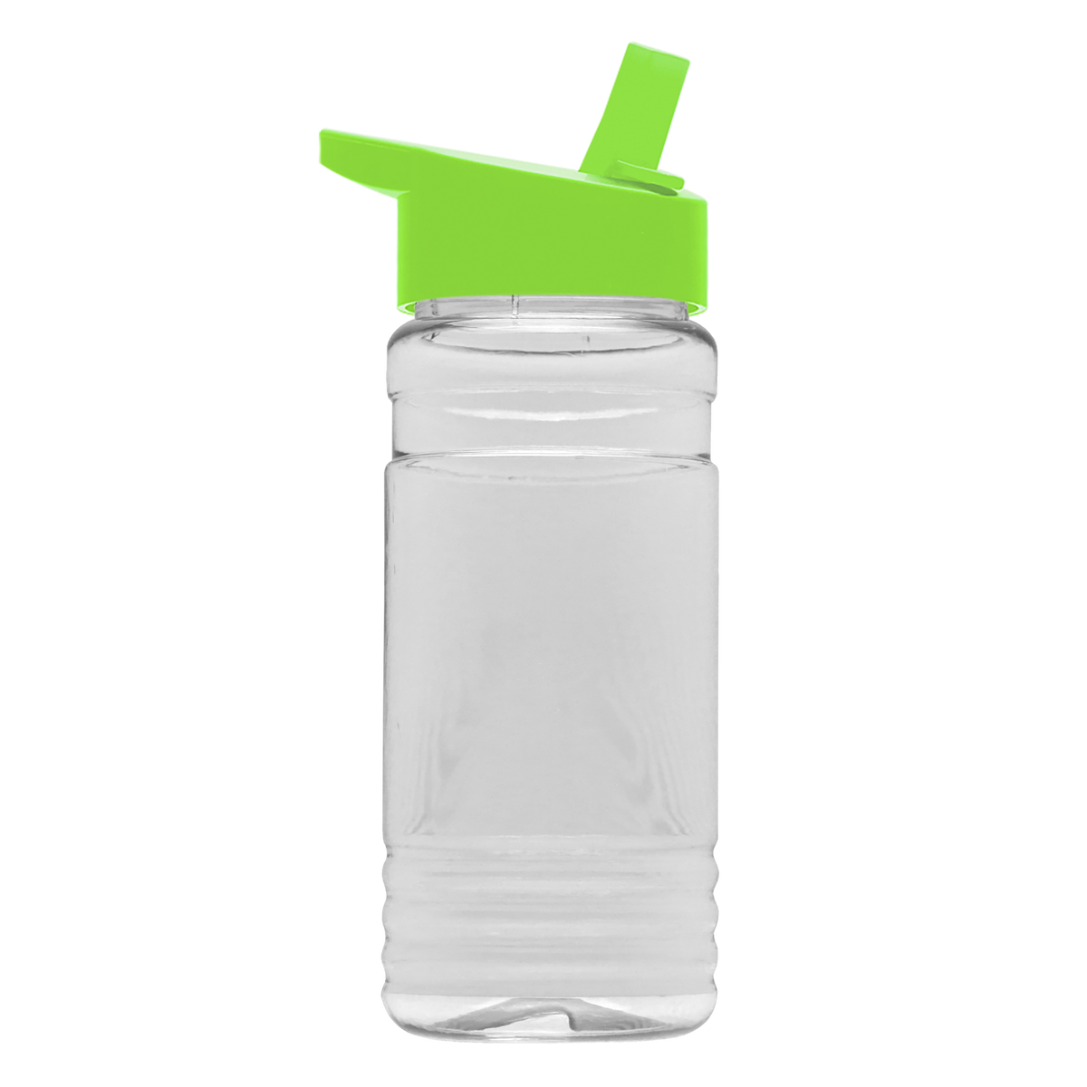 Custom logo Clear Bottle with Flip-Straw Lid - 20 oz.