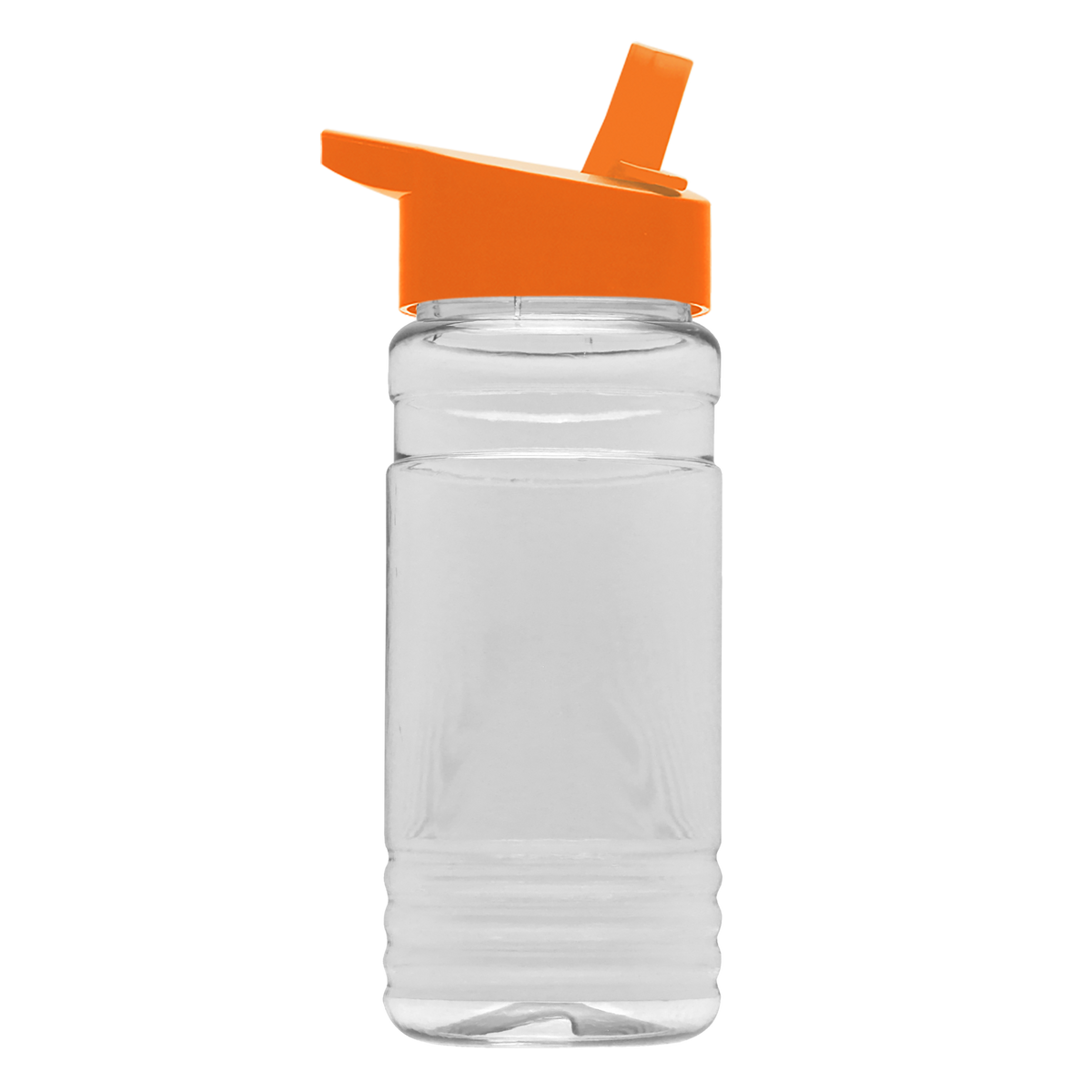 Custom logo Clear Bottle with Flip-Straw Lid - 20 oz.