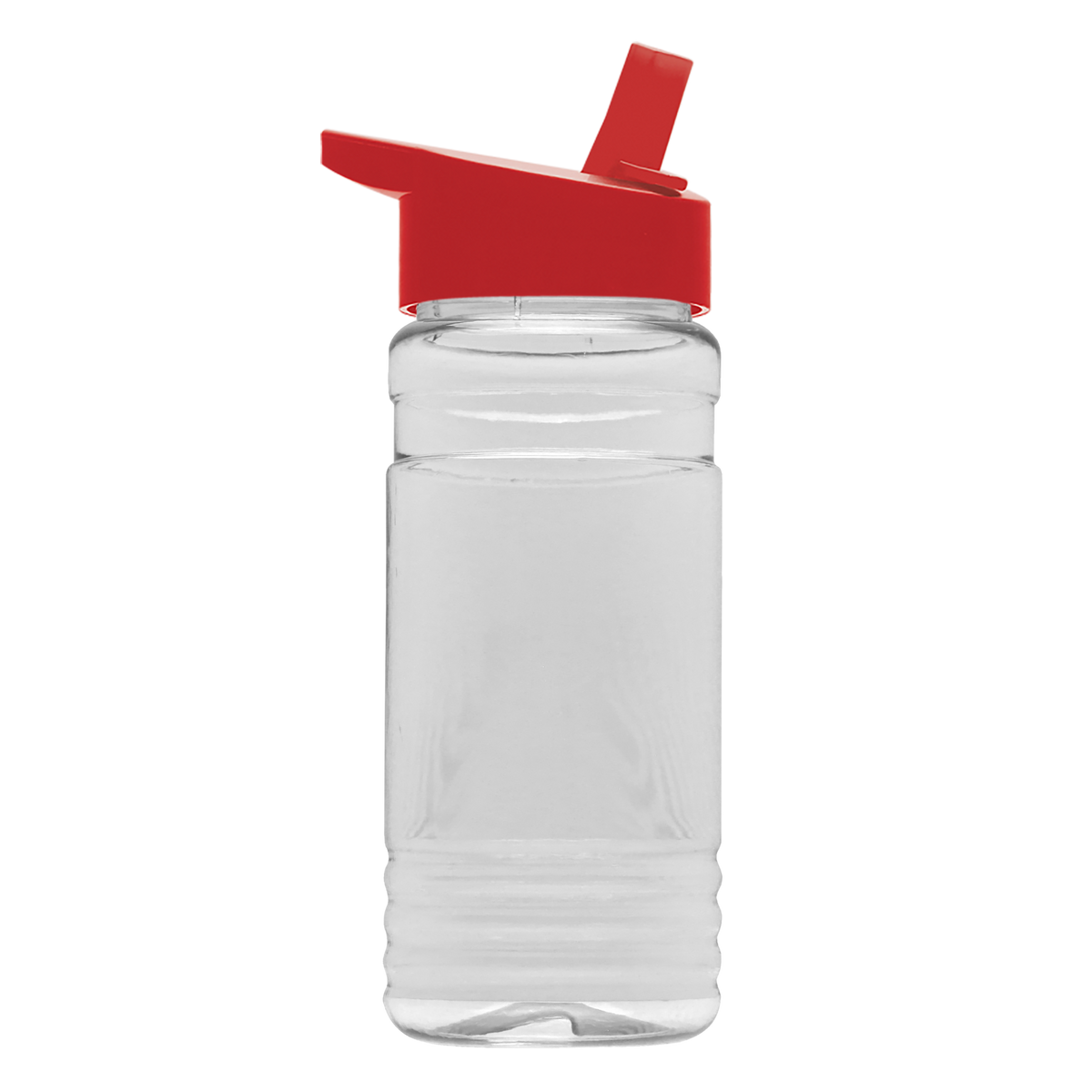 Custom logo Clear Bottle with Flip-Straw Lid - 20 oz.
