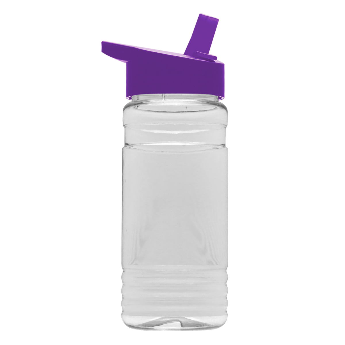 Custom logo Clear Bottle with Flip-Straw Lid - 20 oz.