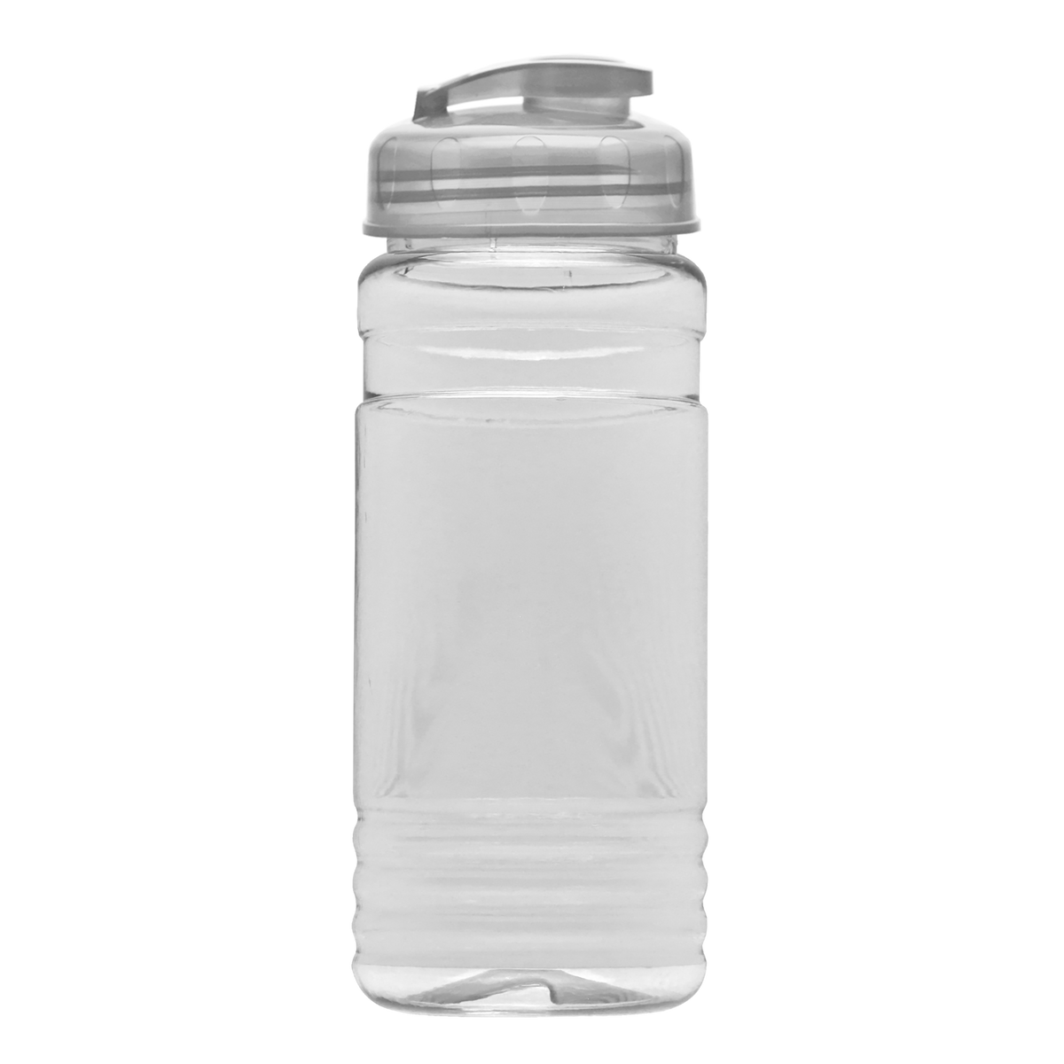Custom logo Clear Bottle with Flip-Top Lid - 20 oz.