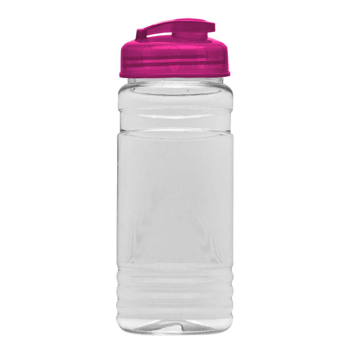 Custom logo Clear Bottle with Flip-Top Lid - 20 oz.