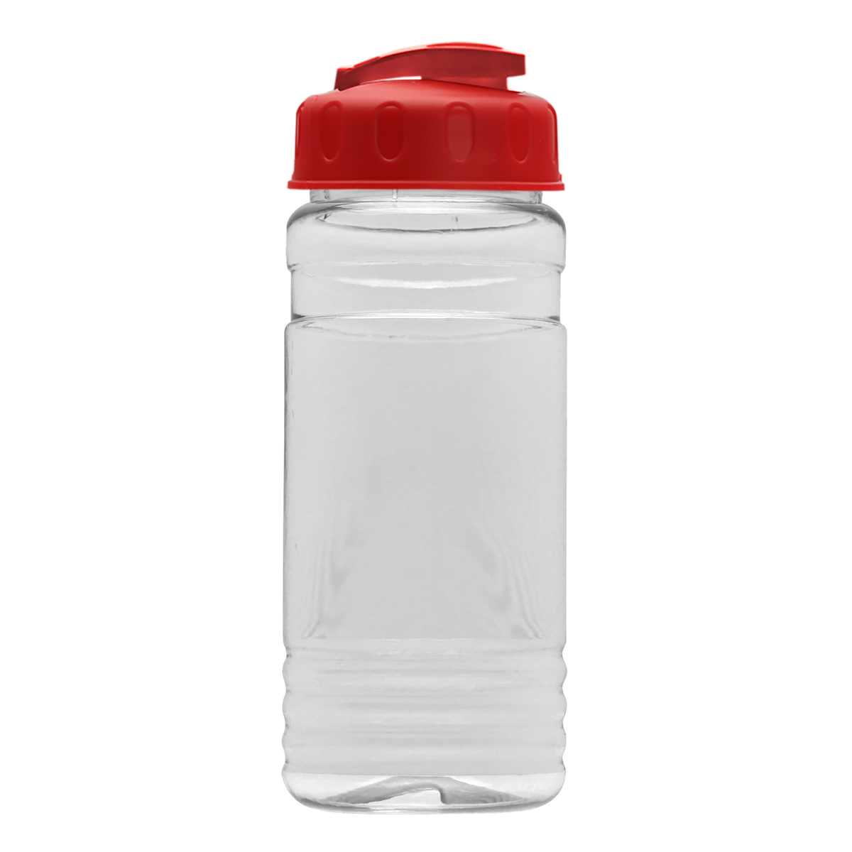 Custom logo Clear Bottle with Flip-Top Lid - 20 oz.