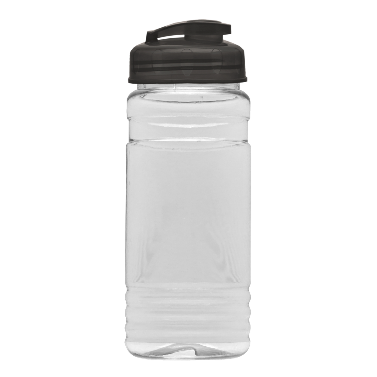 Custom logo Clear Bottle with Flip-Top Lid - 20 oz.