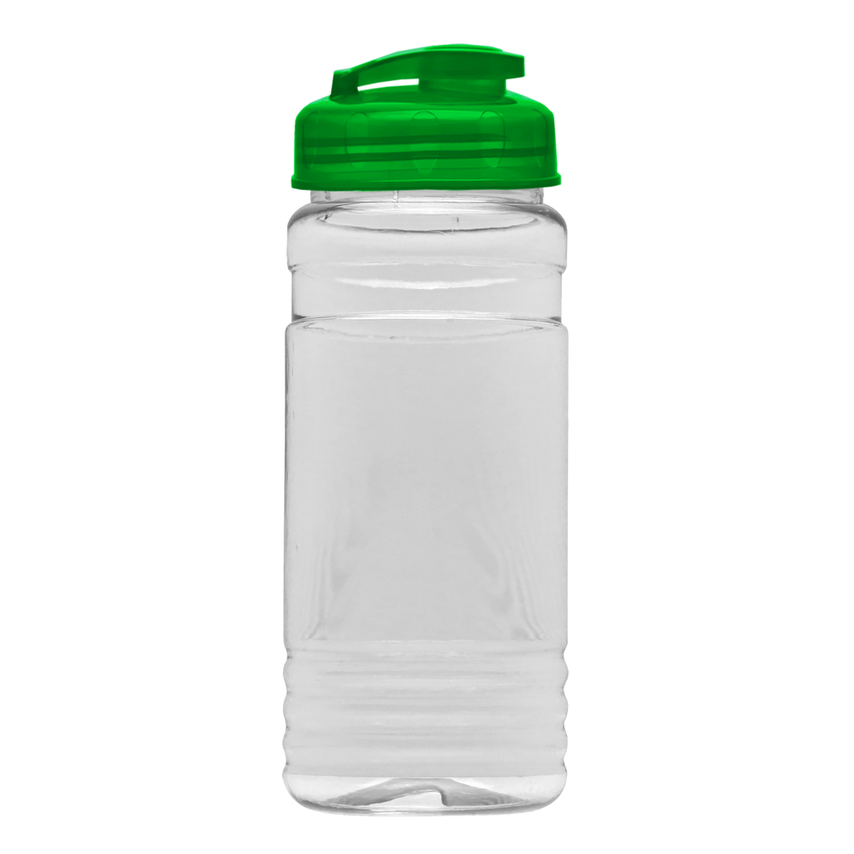 Custom logo Clear Bottle with Flip-Top Lid - 20 oz.
