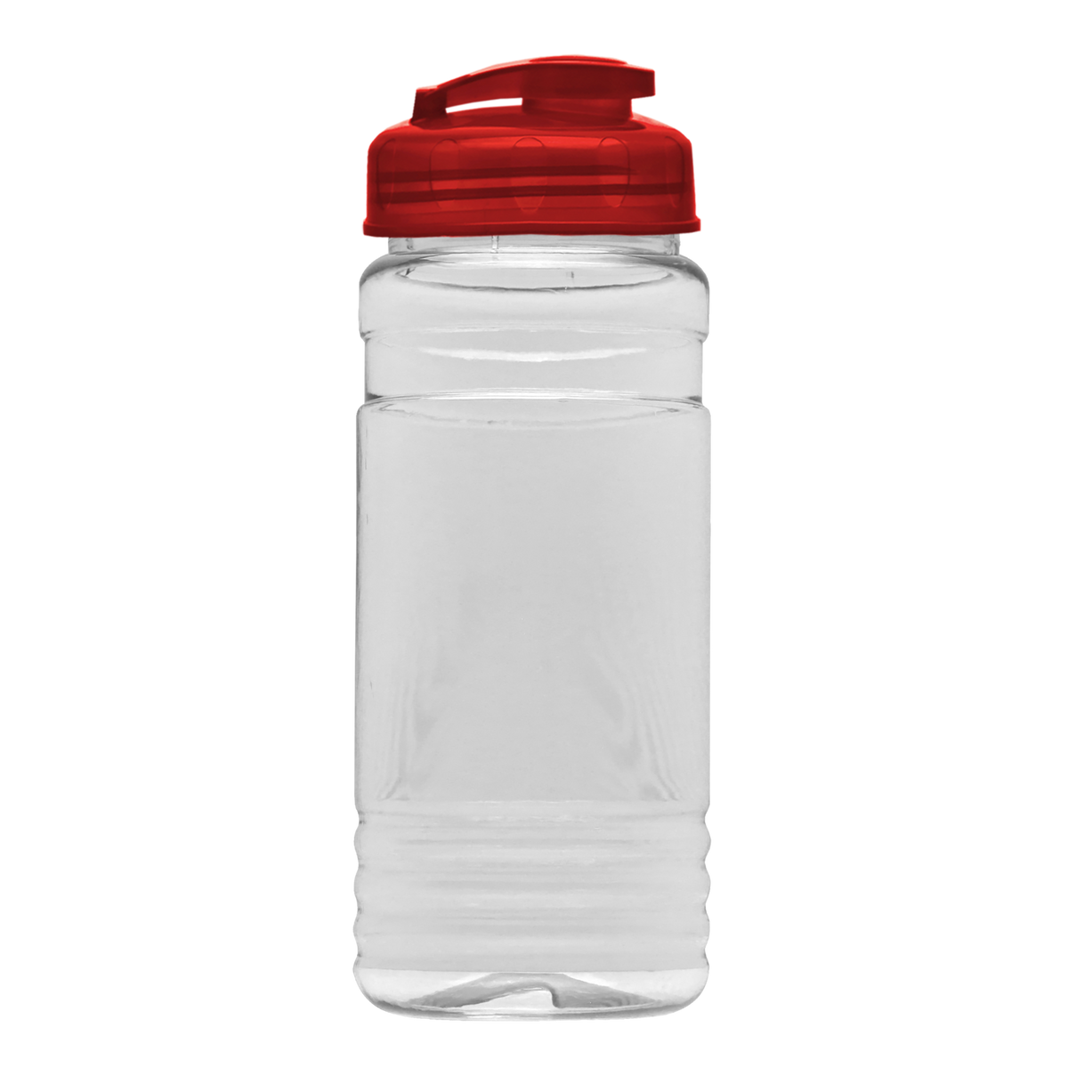 Custom logo Clear Bottle with Flip-Top Lid - 20 oz.