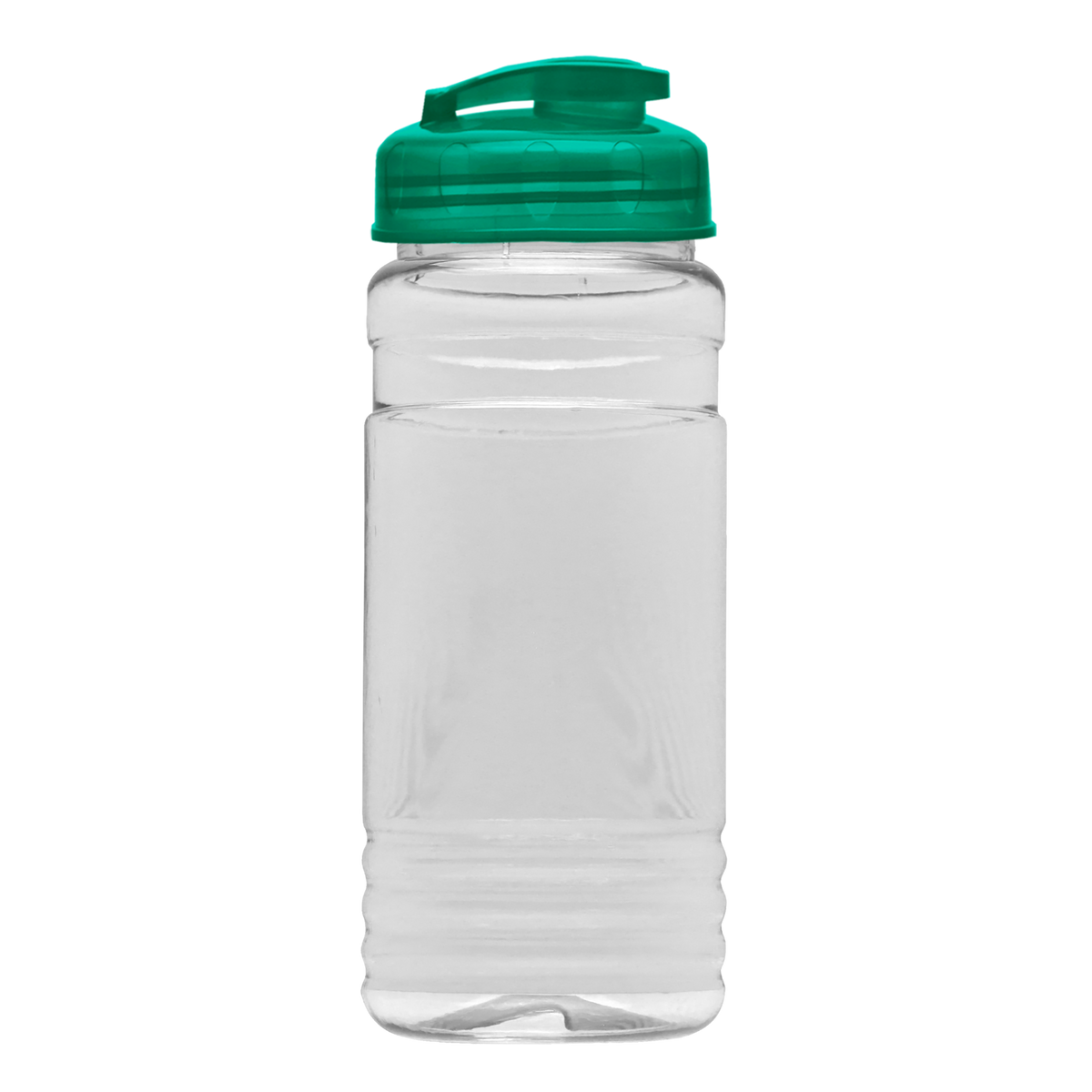Custom logo Clear Bottle with Flip-Top Lid - 20 oz.