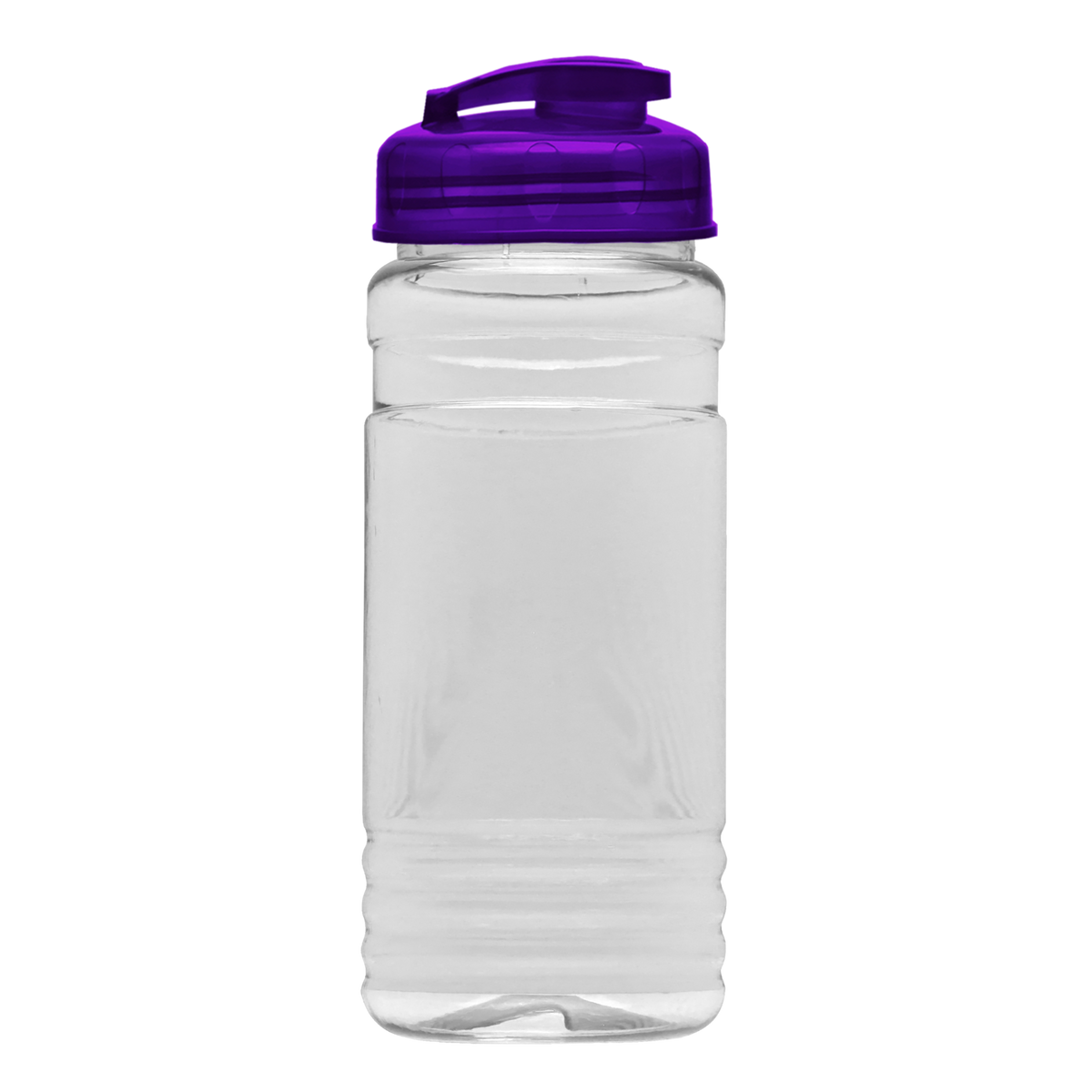 Custom logo Clear Bottle with Flip-Top Lid - 20 oz.
