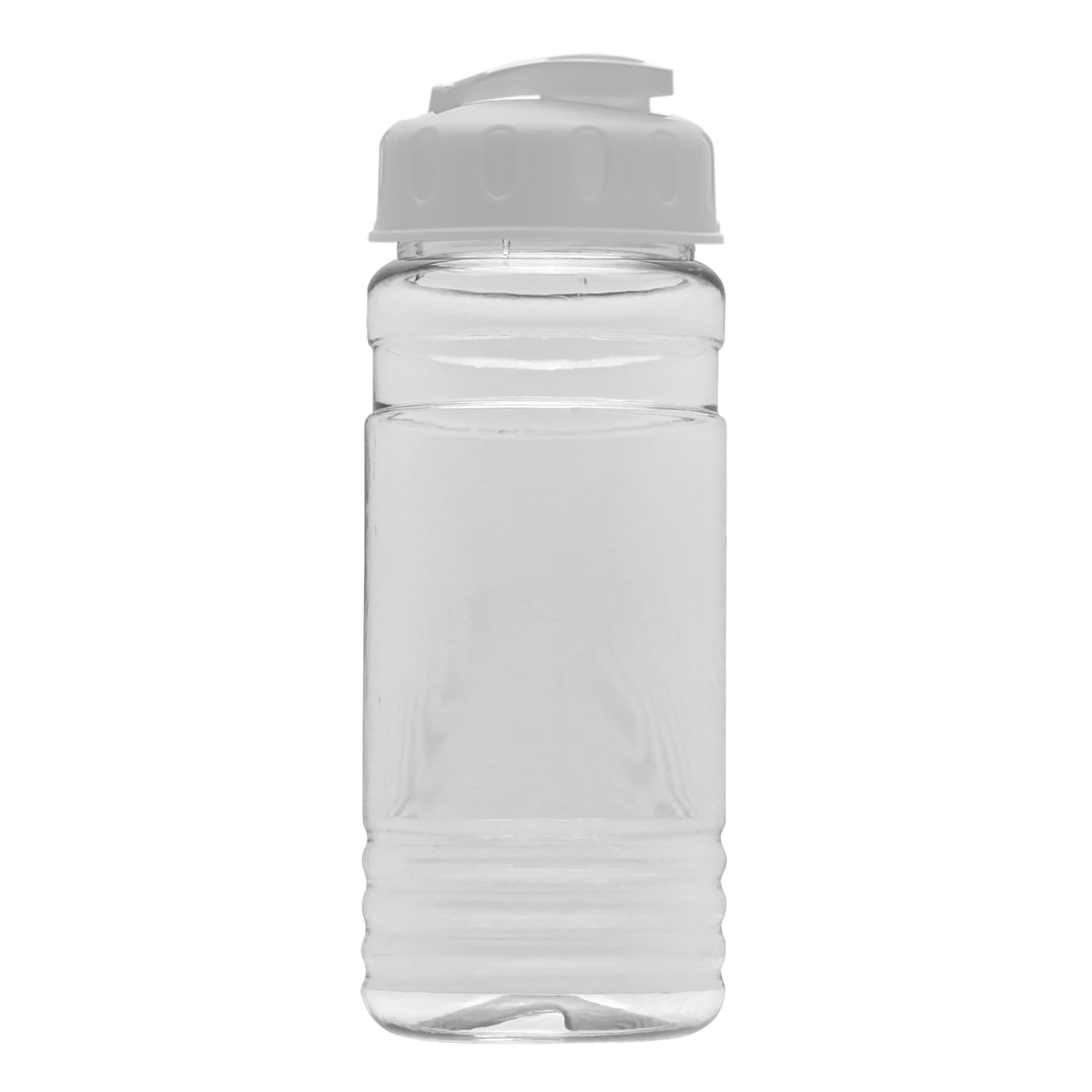 Custom logo Clear Bottle with Flip-Top Lid - 20 oz.