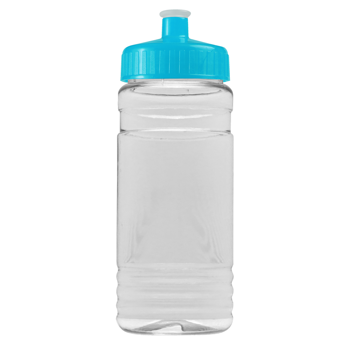 Custom logo Clear Bottle with Push-Pull Lid - 20 oz.