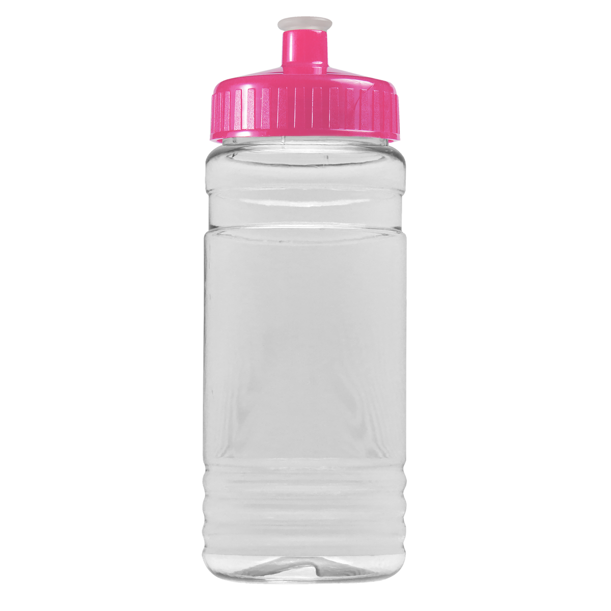 Custom logo Clear Bottle with Push-Pull Lid - 20 oz.