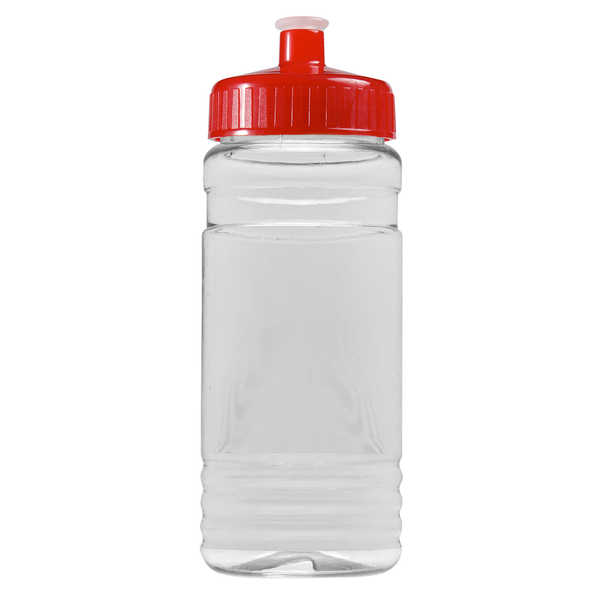 Custom logo Clear Bottle with Push-Pull Lid - 20 oz.