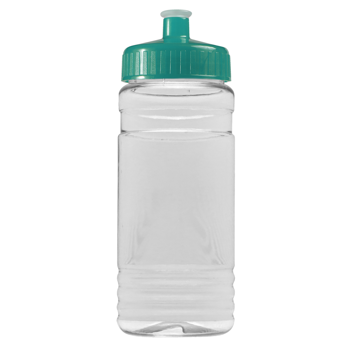 Custom logo Clear Bottle with Push-Pull Lid - 20 oz.