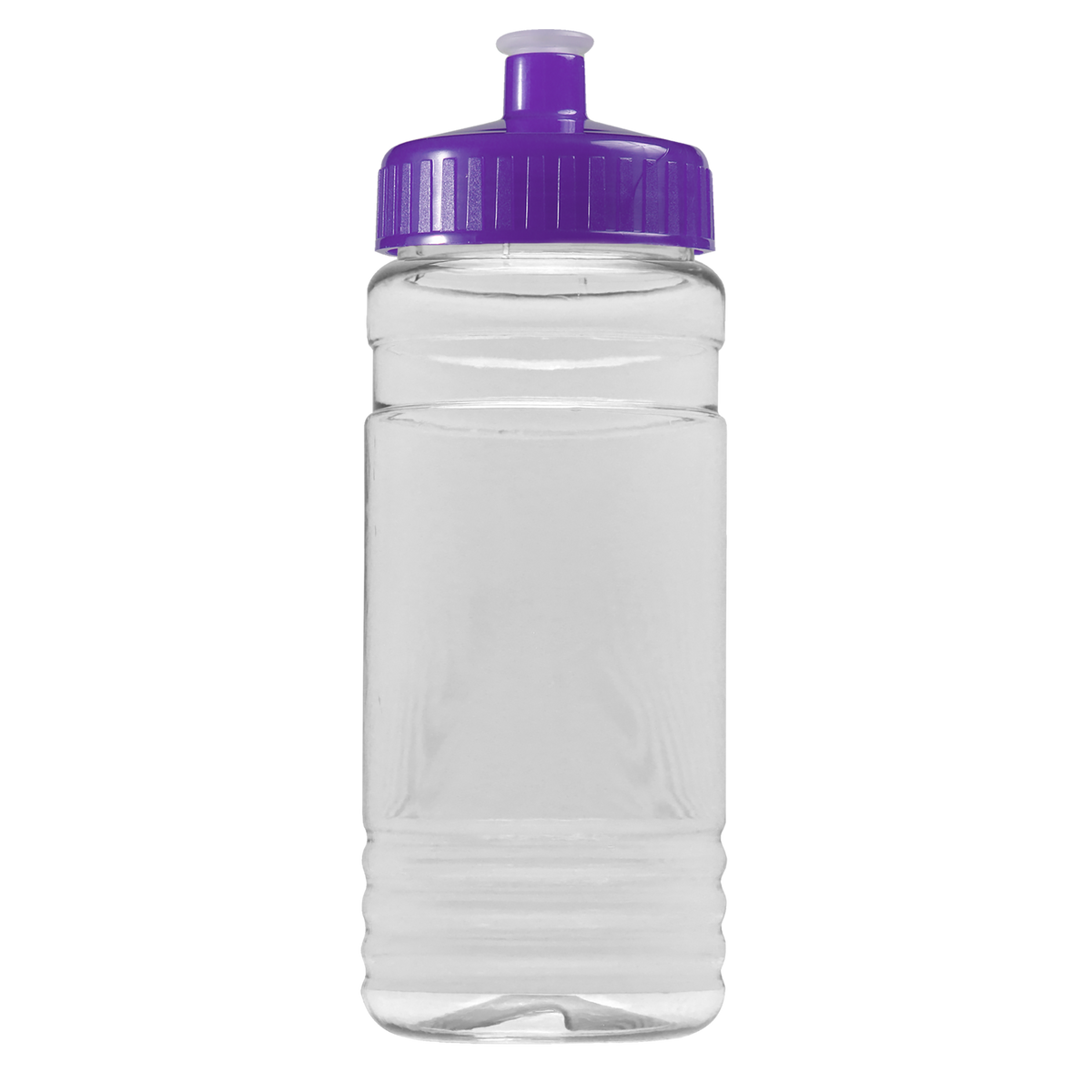 Custom logo Clear Bottle with Push-Pull Lid - 20 oz.