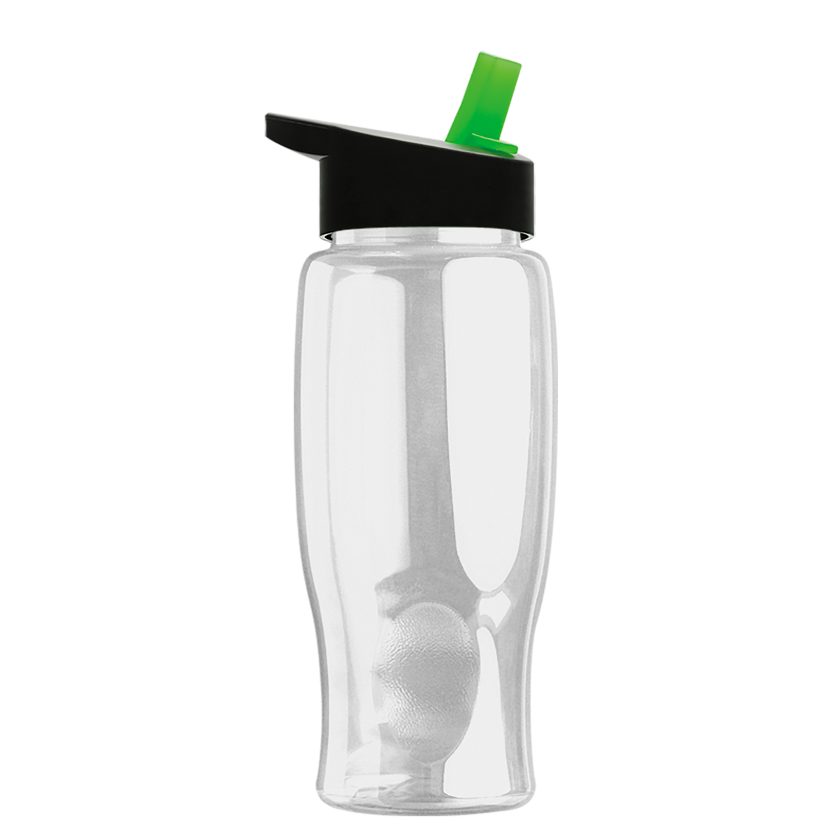 Custom logo Poly+ Bottle with Flip-Straw Lid - 27 oz.
