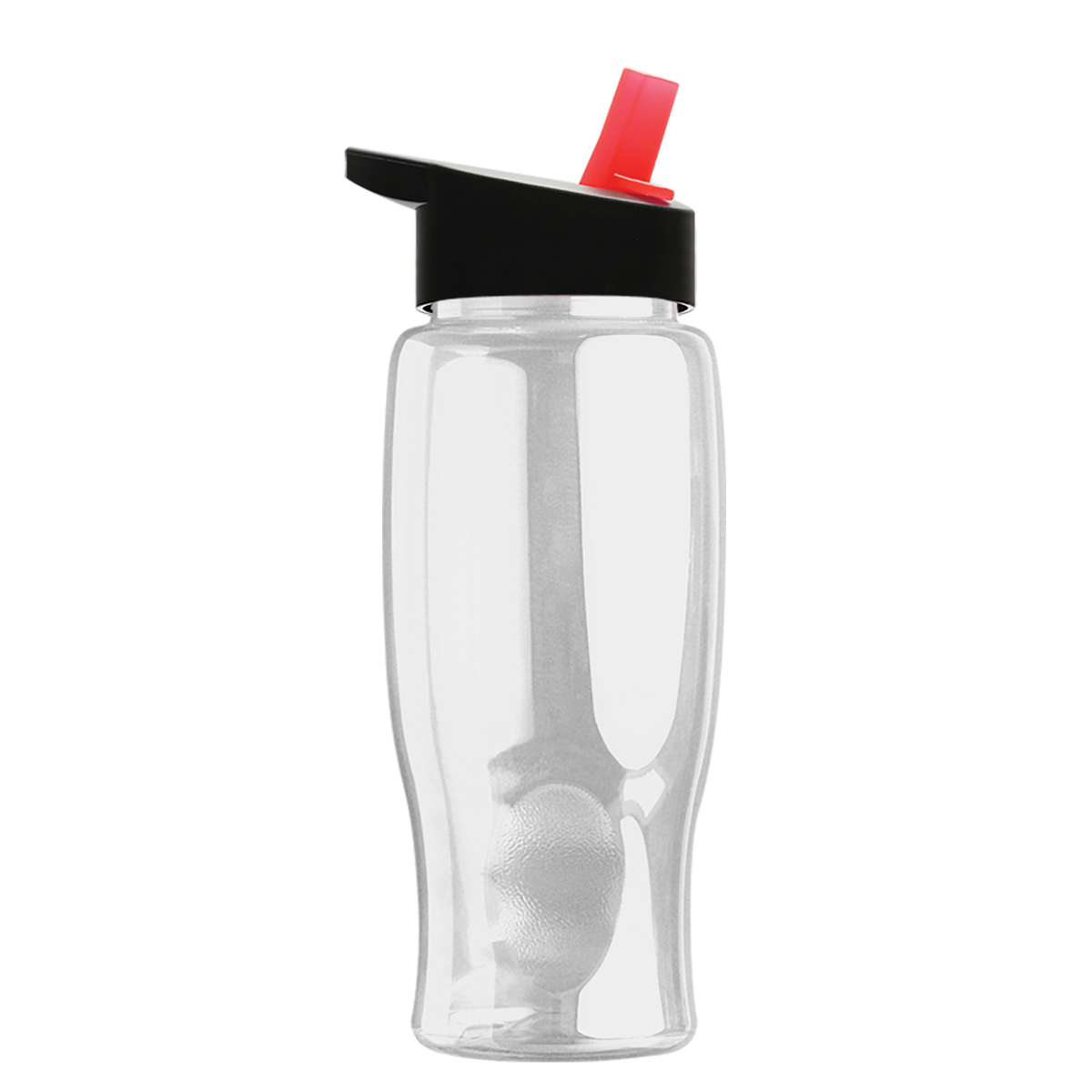 Custom logo Poly+ Bottle with Flip-Straw Lid - 27 oz.