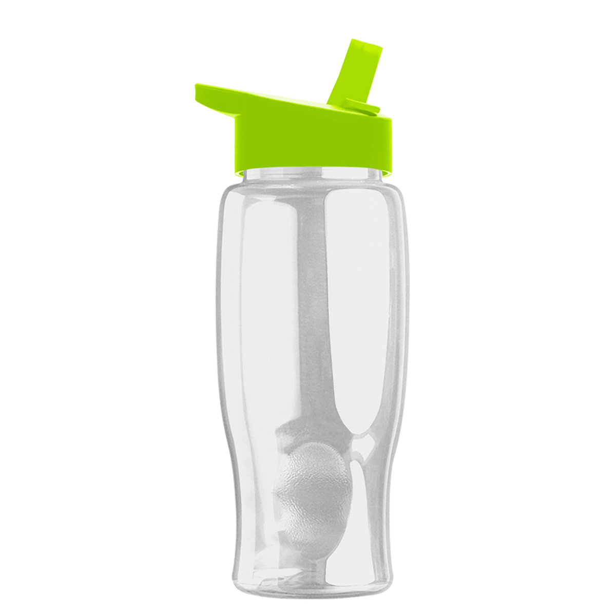 Custom logo Poly+ Bottle with Flip-Straw Lid - 27 oz.