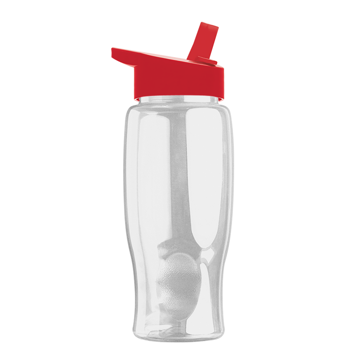 Custom logo Poly+ Bottle with Flip-Straw Lid - 27 oz.
