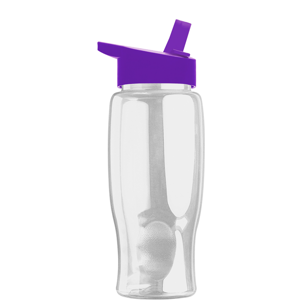 Custom logo Poly+ Bottle with Flip-Straw Lid - 27 oz.
